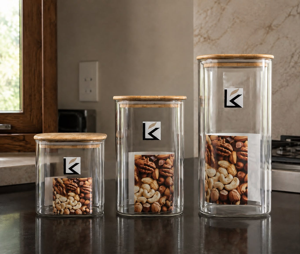 3-Piece Glass Jar Set