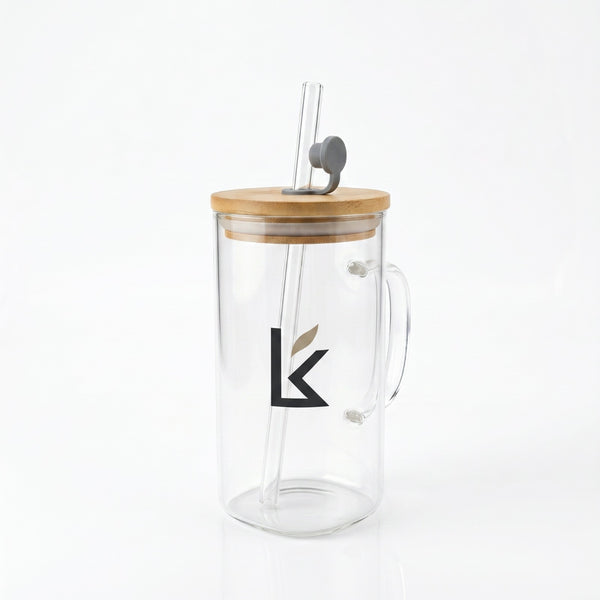 Glass-bottom + wooden-head sipper