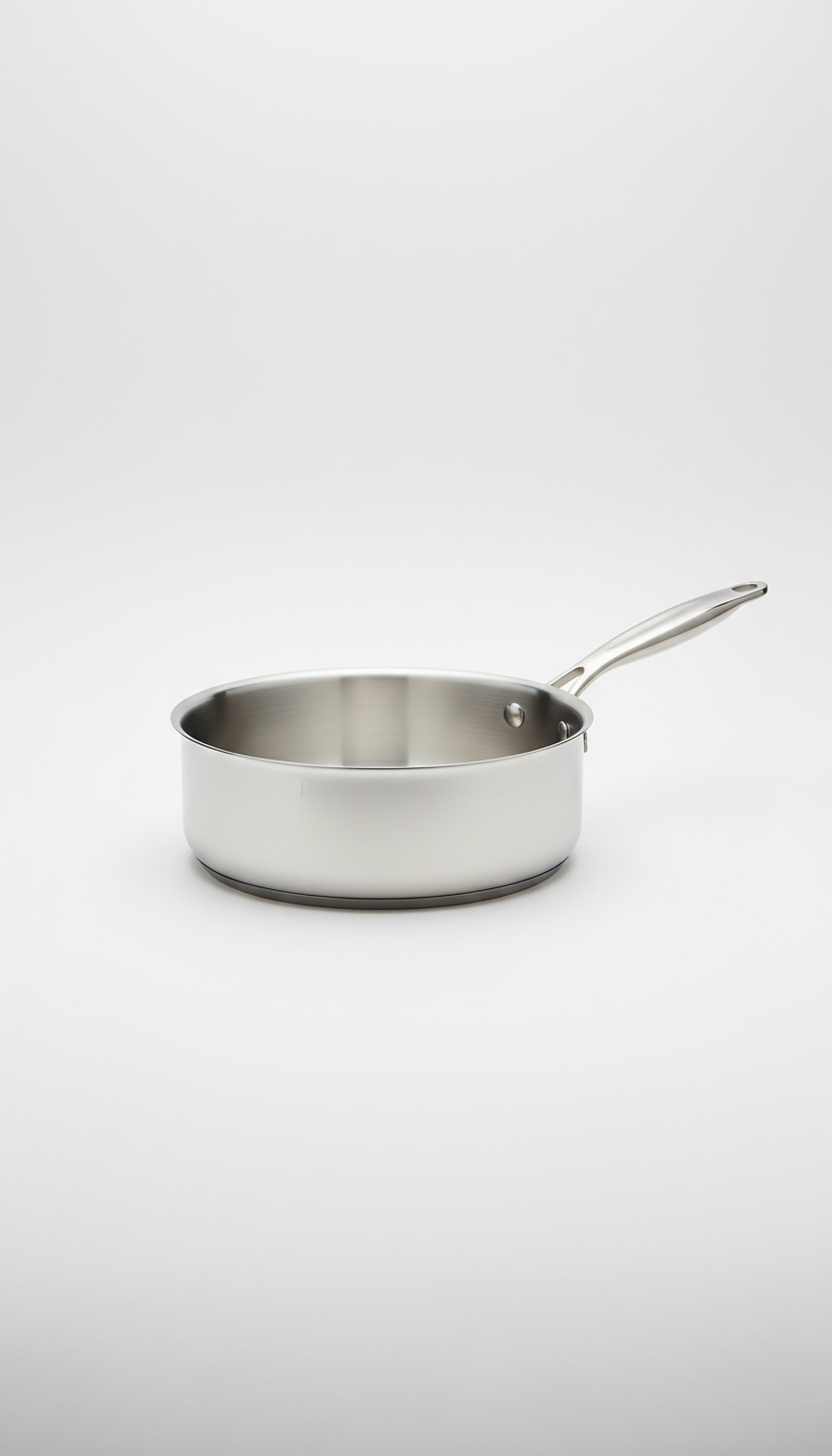 Stainless Steel Sauté Pan with Tapered Edge